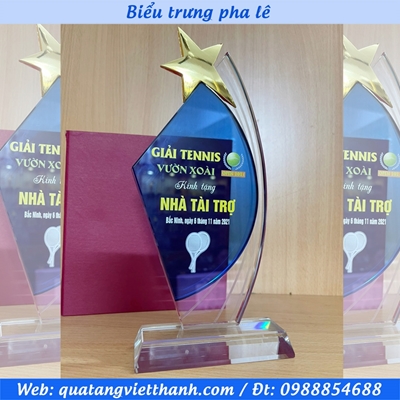 Biểu trưng pha lê (mẫu cánh buồm sao xanh)