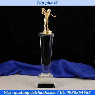 Bộ cúp giải golf kim loại cao