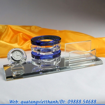 Bộ để bàn pha lê 02