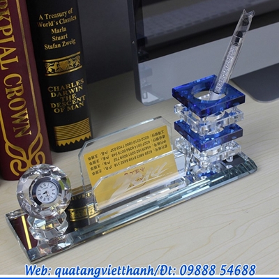 Bộ để bàn pha lê 04