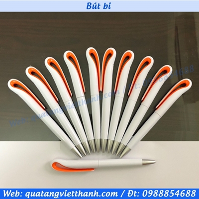 Bút bi 0754 trắng - cam