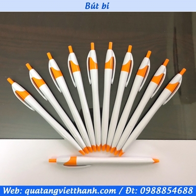 Bút bi 521 trắng - cam