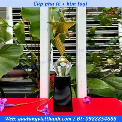 Cúp pha lê sao lá - Kim cương