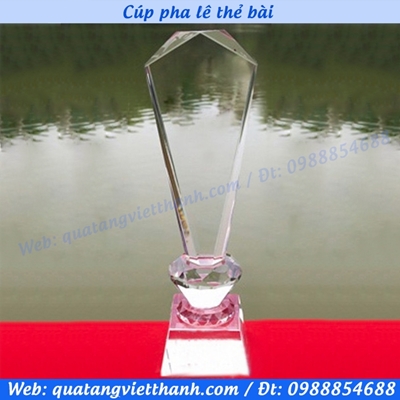 Cúp pha lê thẻ bài