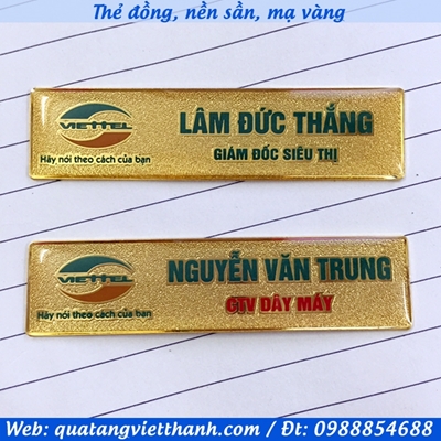 Thẻ đồng mạ vàng Viettel