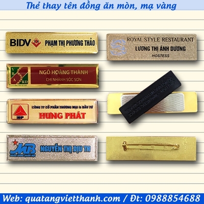 Thẻ đồng mạ vàng