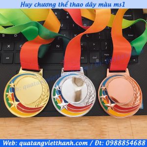 Huy chương 3 sao dây màu