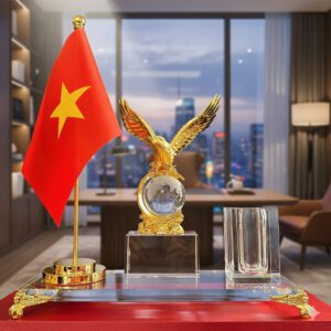 Bộ để bàn đại bàng cờ đơn