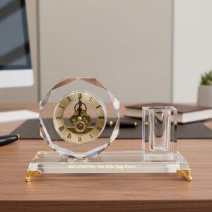 Đồng Hồ Pha Lê Để Bàn Cao Cấp